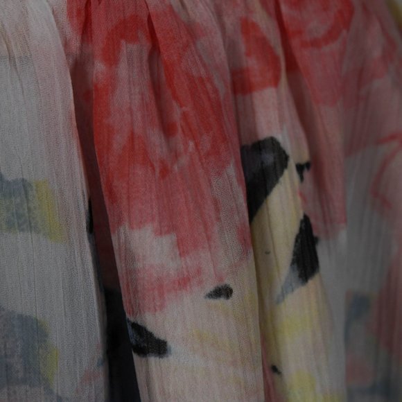 SOLD 1990s Floral Pinup Style Dress Juniors Size Medium - Picture 5 of 8